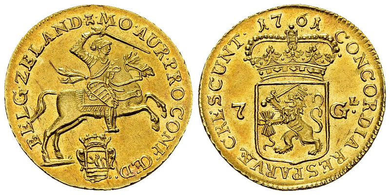 Utrecht AV 7 Gulden 1761, 1/2 Golden rider 

Netherlands. Utrecht. AV 7 Gulden...