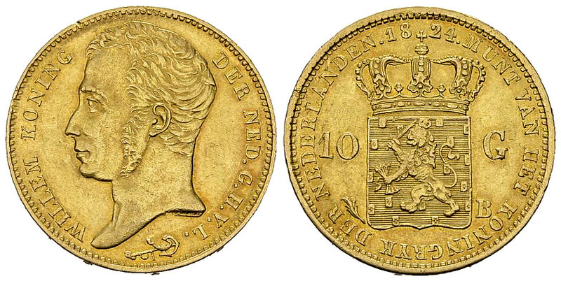 Netherlands AV 10 Gulden 1824 

Netherlands. Willem I (1815-1840). AV 10 Gulde...