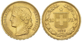 Schweiz, AV 20 Franken 1888