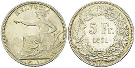 Schweiz, AR 5 Franken 1851 A
