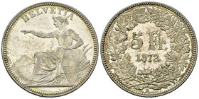 Schweiz, AR 5 Franken 1873 B