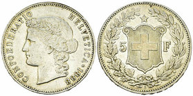 Schweiz, AR 5 Franken 1888 B