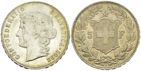 Schweiz, AR 5 Franken 1892 B