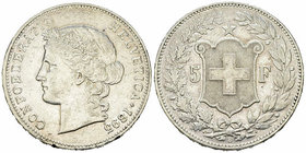 Schweiz, AR 5 Franken 1895 B