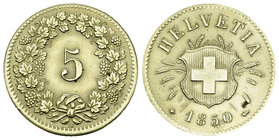Schweiz, BI 5 Rappen 1850 BB