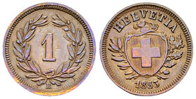Schweiz, AE 1 Rappen 1853 B