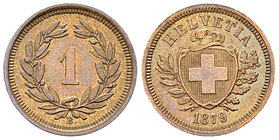 Schweiz, AE 1 Rappen 1879 B