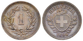 Schweiz, AE 1 Rappen 1898 B