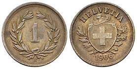 Schweiz, AE 1 Rappen 1906 B