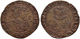 SPANISH MONARCHY OF THE HOLY ROMAN EMPIRE 
 jeton 1536ce Ae 4.54g Dugn 1319 RR, pitted vf+, sm. flan crack Both of the above jetons depict an imperia...