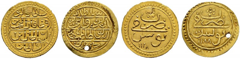 OTTOMAN TUNIS 
 Ahmed III (1115-1143ah / 1703-1730ce) 
 Lot of 2 – apparently ...