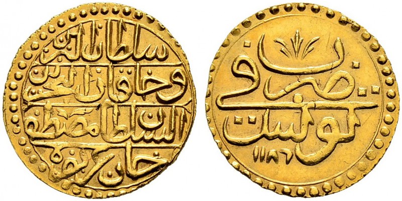 OTTOMAN TUNIS 
 Mustafa III (1171-1187ah / 1757-1774ce) 
 sultani 1186ah (1772...