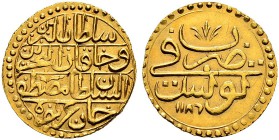 OTTOMAN TUNIS 
 Mustafa III (1171-1187ah / 1757-1774ce) 
 sultani 1186ah (1772ce) AU 2.60g Fen 79, KM 54 RR vf+ Ex Spink 133:166