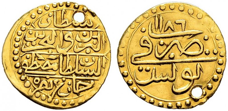 OTTOMAN TUNIS 
 Mustafa III (1171-1187ah / 1757-1774ce) 
 ½ sultani 1186ah (17...