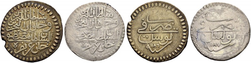 OTTOMAN TUNIS 
 Mustafa III (1171-1187ah / 1757-1774ce) 
 Lot of 2 coins, the ...