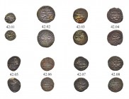 OTTOMAN TUNIS 
 Mustafa III (1171-1187ah / 1757-1774ce) 
 Lot of 9 small copper coins: different denominations and sultans f-vf, all are very rare a...