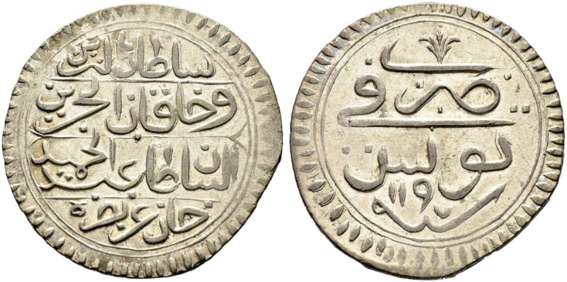 OTTOMAN TUNIS 
 Abdul Hamid I (1187-1203ah / 1774-1789ce) 
 riyal 1197ah (1784...