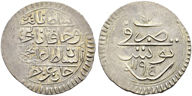 OTTOMAN TUNIS 
 Abdul Hamid I (1187-1203ah / 1774-1789ce) 
 8 kharub 1194ah (1...