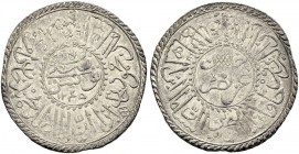 OTTOMAN TUNIS 
 Mahmud II (1223-1255ah / 1808-1839ce) 
 2 riyals 1245ah (1829ce) Zn 16.41g cf.KM 93 R xf This particular coin is most unusual. It co...