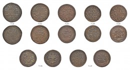 OTTOMAN TUNIS 
 Mahmud II (1223-1255ah / 1808-1839ce) 
 Lot of 7 coins: riyal Ae Fen 206f all vf-xf a. 1225ah (1810ce) KM 82
 b. 1228ah (1813ce)
 ...