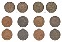 OTTOMAN TUNIS 
 Abdul Mejid (1255-1277ah / 1839-1861ce) 
 Lot of 11 coins: 13 asper, Ae, Fen 363f, w/thin legends, all f-vf a. 1272ah (w/flan defect...