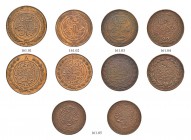 OTTOMAN TUNIS 
 Abdul Aziz (1277-1293ah / 1861-1876ce) 
 Patterns (Heaton Mint) 
 Lot of 5 coins: different denominations and dates, Ae, Fen 468f, ...