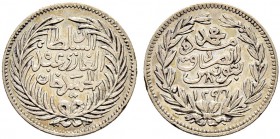 OTTOMAN TUNIS 
 Abdul Hamid II (1293-1299ah / 1876-1909ce) 
 8 kharub 1296ah (1879ce) AR 1.62g Fen 514, KM 181 R xf
