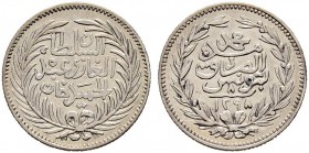 OTTOMAN TUNIS 
 Abdul Hamid II (1293-1299ah / 1876-1909ce) 
 8 kharub 1298ah (1881ce) AR 1.59g Fen 516, KM 181 R -xf This particular coin, dated 129...