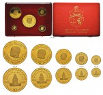 REPUBLIC OF TUNISIA 
 Encased Sets 
 Set: 2-40 dinars 1967ce (1387ah) AU KM PS2, KF 181f 3.500 Pf This set – with its original papers – is numbered ...