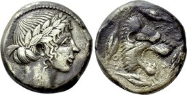 SICILY. Leontinoi. Tetradrachm (Circa 455-430 BC).
