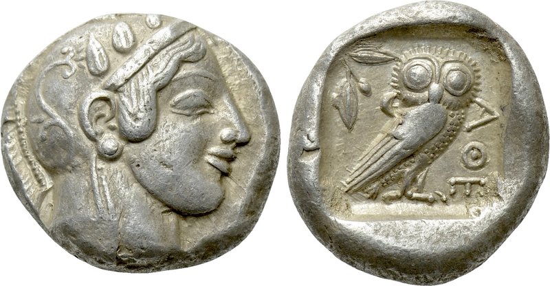 ATTICA. Athens. Tetradrachm (Circa 470-465 BC). Transitional issue. 

Obv: Hel...