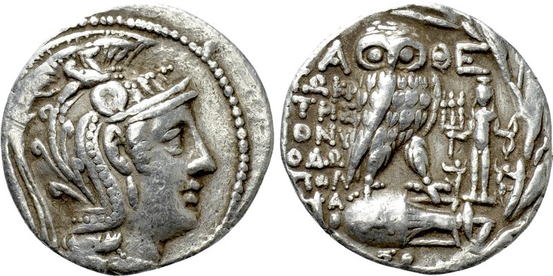 ATTICA. Athens. Tetradrachm (148/7 BC). New Style Coinage. Sokrates, Dionisodo a...
