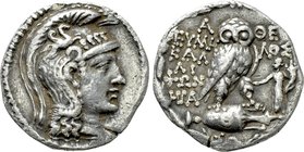 ATTICA. Athens. Tetradrachm (108/7 BC). New Style Coinage. Eumelos, Kalliphon and Hera [...], magistrates.