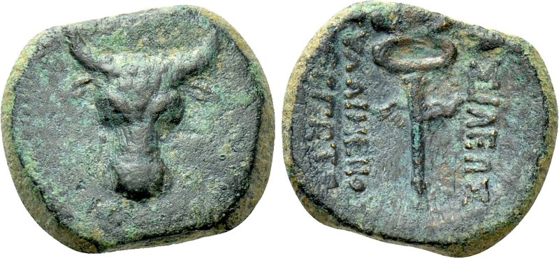 KINGS OF PAPHLAGONIA. Pylaimenes II/III Euergetes (Circa 133-103 BC). Ae. 

Ob...