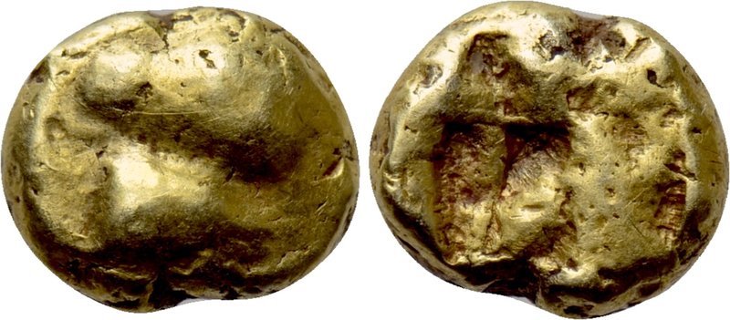 MYSIA. Kyzikos. EL Hemihekte (Circa 600-550 BC). 

Obv: Head of tunny left; be...