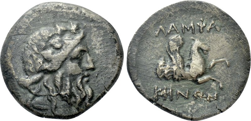 MYSIA. Lampsakos. Ae (Circa 190-85 BC). 

Obv: Head of Priapos right, wearing ...