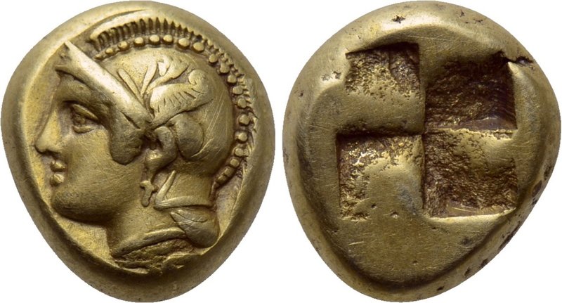 IONIA. Phokaia. EL Hekte (Circa 478-387 BC). 

Obv: Helmeted head of Athena le...