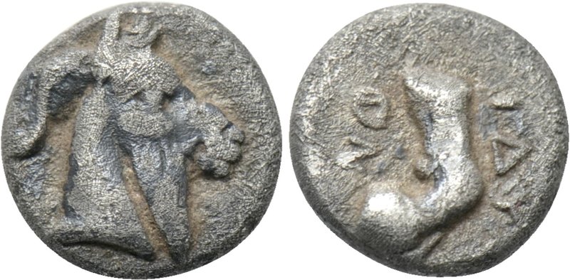 CARIA. Idyma. Hemiobol (Circa 5th century BC). 

Obv: Head of goat right.
Rev...