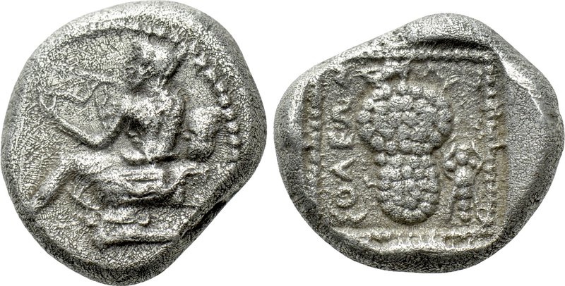 CILICIA. Soloi. 1/3 Stater (Circa 440-410 BC). 

Obv: Amazon kneeling left, ho...