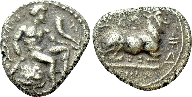 CYPRUS. Salamis. Evagoras I (Circa 411-374 BC). 1/3 Stater. 

Obv: Herakles se...