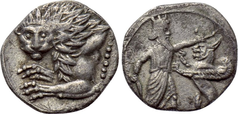 ACHAEMENID EMPIRE. Time of Artaxerxes III (Circa 340 BC). Obol. Uncertain mint i...