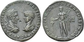 MOESIA INFERIOR. Marcianopolis. Macrinus, with Diadumenian (217-218). Ae Pentassarion.