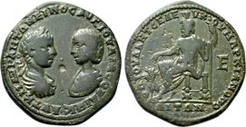 MOESIA INFERIOR. Marcianopolis. Elagabalus with Julia Soaemias (218-222). Ae Pentassarion.