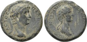 LYDIA. Thyatira. Claudius with Agrippina II (41-54). Ae.