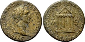 GALATIA. Ancyra. Nerva (96-98). Ae. T. Pomponius Bassus, Presbeues Antistrategos.