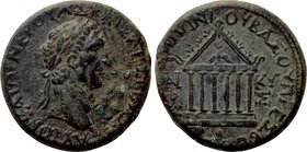 GALATIA. Ancyra. Nerva (96-98). Ae. T. Pomponius Bassus, Presbeutes Antistrategos.