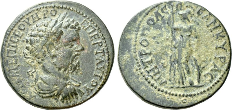 GALATIA. Ancyra. Septimius Severus (193-211). Ae. 

Obv: AVT K Λ CEΠT CEOVHPOC...