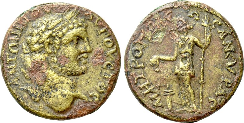 GALATIA. Ancyra. Caracalla (198-217). Ae. 

Obv: ANTΩNINOC AVΓOVCTOC. 
Laurea...