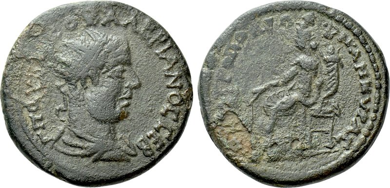 GALATIA. Ancyra. Valerian I (253-260). Ae. 

Obv: Γ ΠΟVB ΛIK OVAΛEΡIANOC CEB. ...