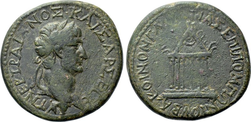 GALATIA. Koinon of Galatia. Trajan (98-117). Ae. Titus Pomponius Bassus, Presbyt...